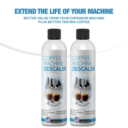 Descaling Solution for Coffee & Espresso Machines - 2 Bottle Pack